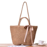 Summer Straw Weave Shoulder Bag For Women Beach Holiday Crossbody Bag