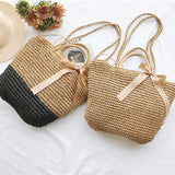 Summer Straw Weave Shoulder Bag For Women Beach Holiday Crossbody Bag