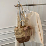 Summer Straw Weave Shoulder Bag For Women Beach Holiday Crossbody Bag