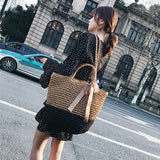 Summer Straw Weave Shoulder Bag For Women Beach Holiday Crossbody Bag