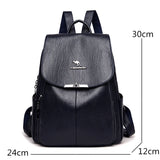 Summer Women Backpack High Soft Leather Women's Backpacks Large Capacity