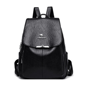 Summer Women Backpack High Soft Leather Women's Backpacks Large Capacity