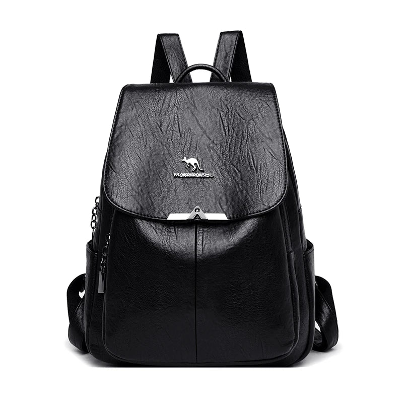 Summer Women Backpack High Soft Leather Women's Backpacks Large Capacity