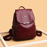 Summer Women Backpack High Soft Leather Women's Backpacks Large Capacity