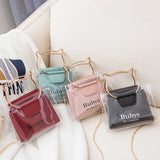 Small Clear Cat Handle Shoulder Bag for Women