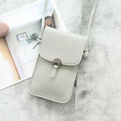 Summer Women Outdoor Crossbody Bag Heart Shaped Decorative Mobile Phone Touch