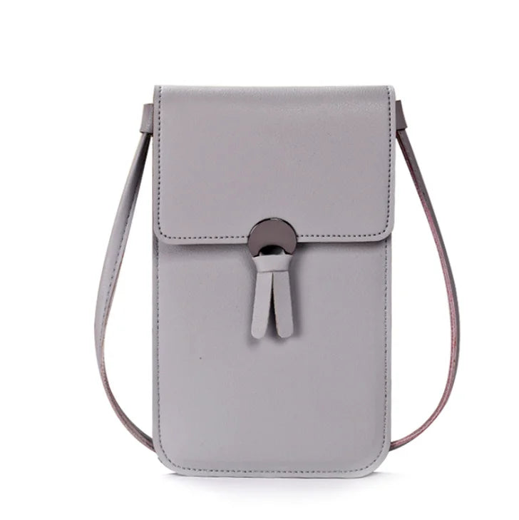 Summer Women Outdoor Crossbody Bag Heart Shaped Touch Screen Phone Wa