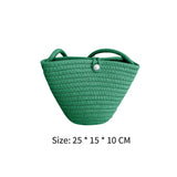 Summer Straw Bag for Women Bucket Beach Bag Rattan Travel Bohemia Shoulder