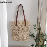 Summer Lace Shoulder Bag Women Handbag - Big Capacity Travel Beach Bag
