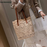 Summer Lace Shoulder Bag Women Handbag - Big Capacity Travel Beach Bag