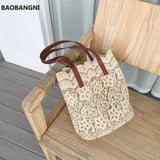 Summer Lace Shoulder Bag Women Handbag - Big Capacity Travel Beach Bag