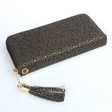 Solid Printing Tassel Ladies Wallet Large Capacity Clutch Bag Zipper Purse