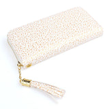 Solid Printing Tassel Ladies Wallet Large Capacity Clutch Bag Zipper Purse