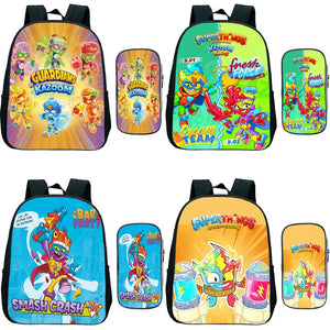 Zings Backpack 2pcs/Set Kids Bookbag Superzings Series 9 School Bags