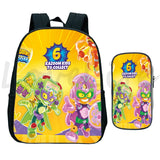 Zings Backpack 2pcs/Set Kids Bookbag Superzings Series 9 School Bags