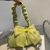 Sweet Bow Cloud Bag Flap Pu Leather Handbags Purse For Women