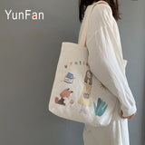 Large Capacity Ladies Shoulder Bag Japanese Student Female Cloth Bag
