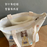 Large Capacity Ladies Shoulder Bag Japanese Student Female Cloth Bag