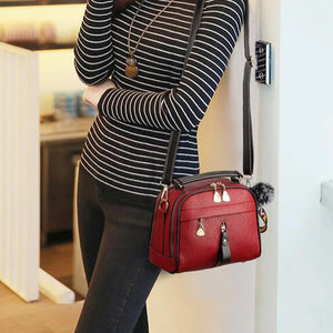 Sweet PU Bag Ladies Leather Handbags Messenger Shoulder Bag