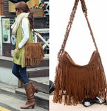 Tassel Bags Women Messenger Bags Faux Suede Shoulder bags