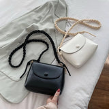 Braided Shoulder Strap Small Square Bag