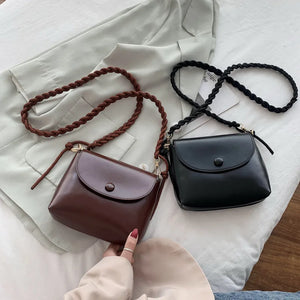 Braided Shoulder Strap Small Square Bag