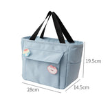 Women's Thermal Lunch Bag Large Tote Food Picnic Badge Portable Bags