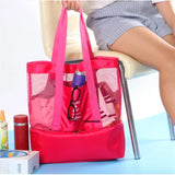 Thermal Insulation Handheld Lunch Bag Cooler Picnic Beach Tote Mesh Storage