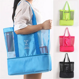 Thermal Insulation Bag Handheld Lunch Bag Shoulder Cooler Picnic Beach Tote