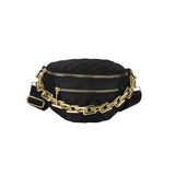 Plaid Cloth Waist Bag Chain Fanny Pack Women's Shoulder Crossbody Chest Bag