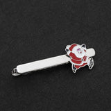 Tide Christmas Series Mini Santa Claus Tie Clip for Man Woman Holiday