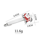 Tide Christmas Series Mini Santa Claus Tie Clip for Man Woman Holiday