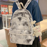 Tie-dye Nylon Women Backpack Female Lovely Travel Bag Teenage Girls