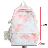 Tie-dye Nylon Women Backpack Female Lovely Travel Bag Teenage Girls