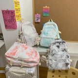 Tie-dye Nylon Women Backpack Female Lovely Travel Bag Teenage Girls