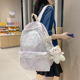 Tie-dye Nylon Women Backpack Female Lovely Travel Bag Teenage Girls