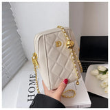 Women's Pleated Pu Leather Crossbody Bag with Silk Scarf - Small Messenger Bag