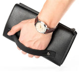 Male Clutch Bag Leather Long Purse Business Phone Wallet