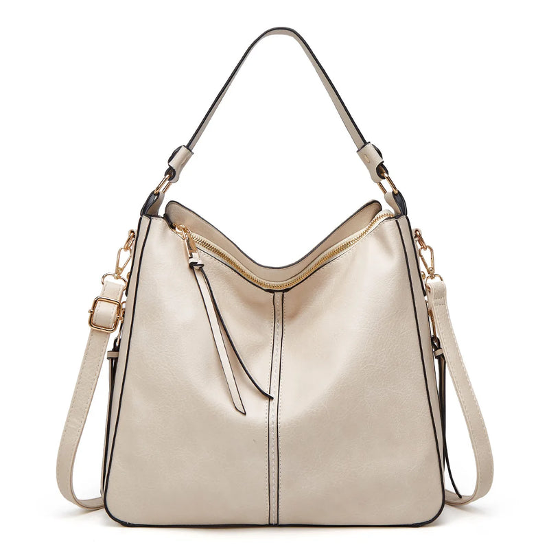 Soft Shoulder Bag Women's Handbag Solid Crossbody Purse Light