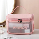 Translucent Cosmetic Bags Waterproof Wash Storage Women Tote Makeup Pouch