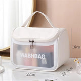 Translucent Cosmetic Bags Waterproof Wash Storage Women Tote Makeup Pouch