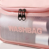 Translucent Cosmetic Bags Waterproof Wash Storage Women Tote Makeup Pouch