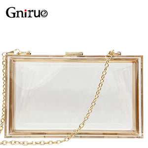 Clear Acrylic Bags Clutches Evening Wedding Party Handbags