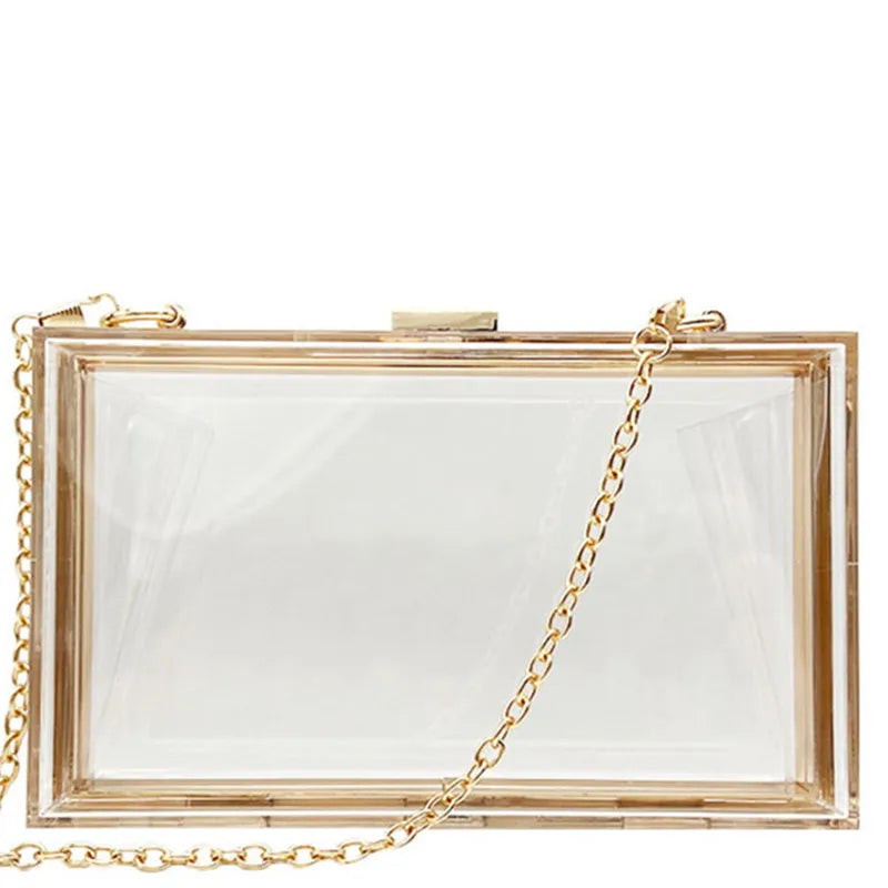 Clear Acrylic Bags Clutches Evening Wedding Party Handbags