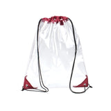 Clear Drawstring Backpack School Bag Gym Tote