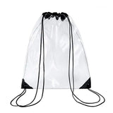 Transparent Drawstring Backpack School Gym Sport Bag PVC Drop