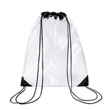 Transparent Drawstring Backpack School Gym Sport Bag PVC Drop