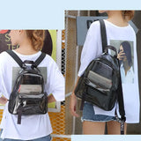 Transparent PVC Backpack School Travel Daypack for Teenager Girls
