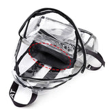 Transparent PVC Backpack School Travel Daypack for Teenager Girls