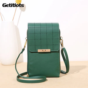 Transparent Touch Screen Mobile Phone Bag Small Shoulder Messenger Bag